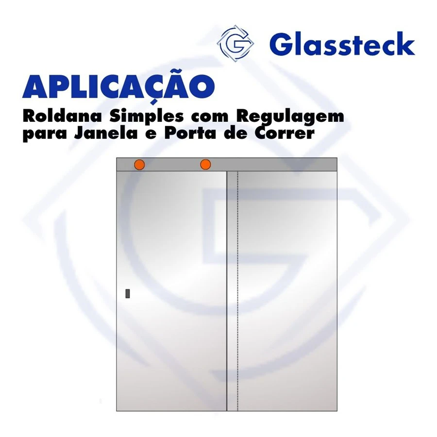 Roldana Simples com Regulagem para Janela e Porta de Correr -2