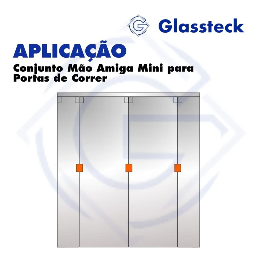 Conjunto Mão Amiga Mini para Portas de Correr -2