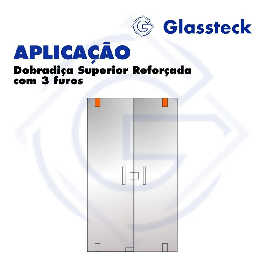 Dobradiça Superior Reforçada com 3 furos -2