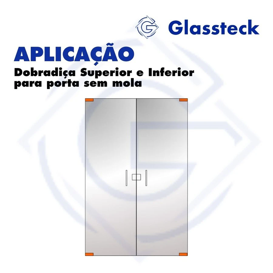 Dobradiça Superior e Inferior para porta sem mola -2