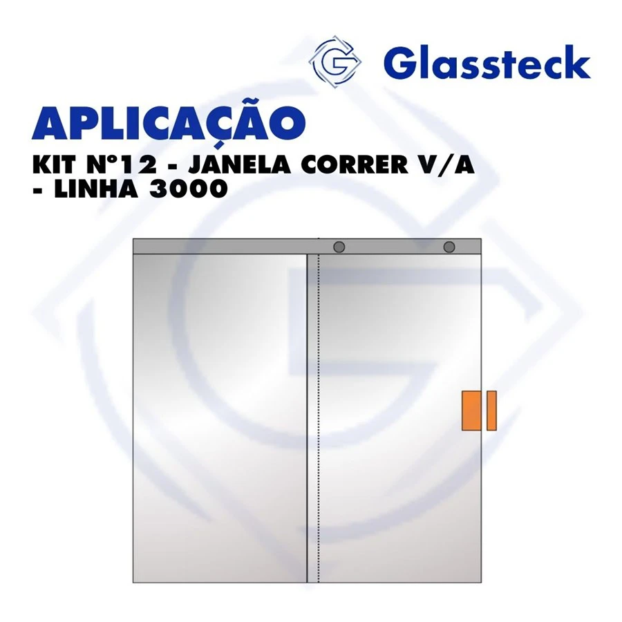 KIT Nº12 - JANELA CORRER V/A - LINHA 3000 -2