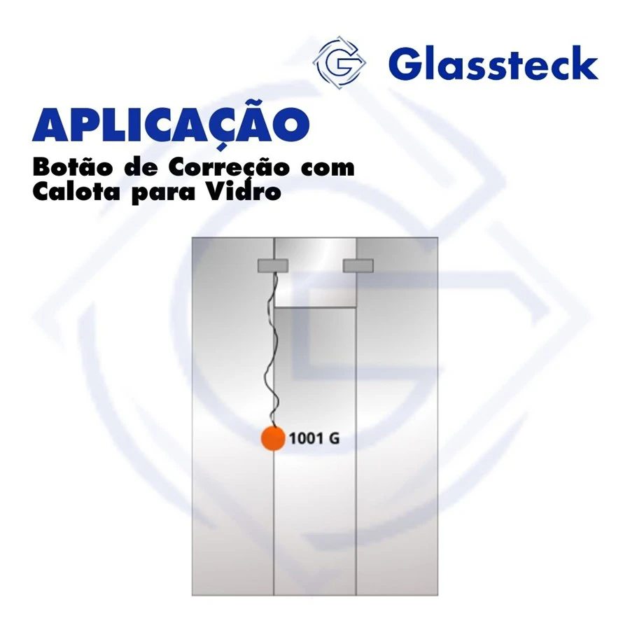 Botão de Correção com Calota para Vidro -2