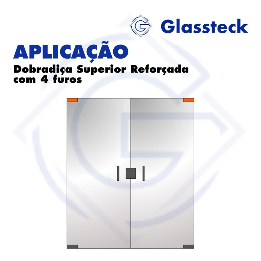 Dobradiça Superior Reforçada com 4 furos -2