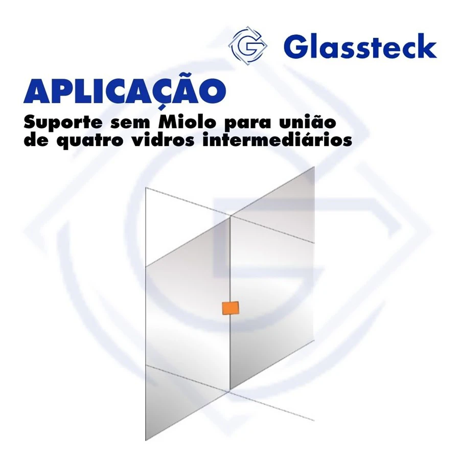 Suporte sem Miolo para união de quatro vidros intermediários -2