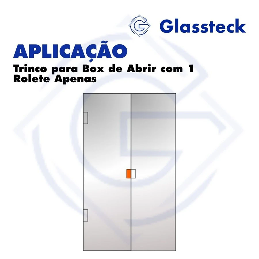 Trinco para Box de Abrir com 1 Rolete Apenas -2