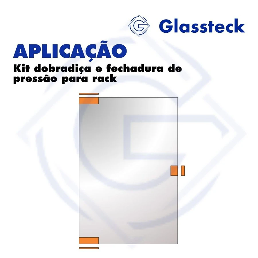 Kit dobradiça e fechadura de pressão para rack -2