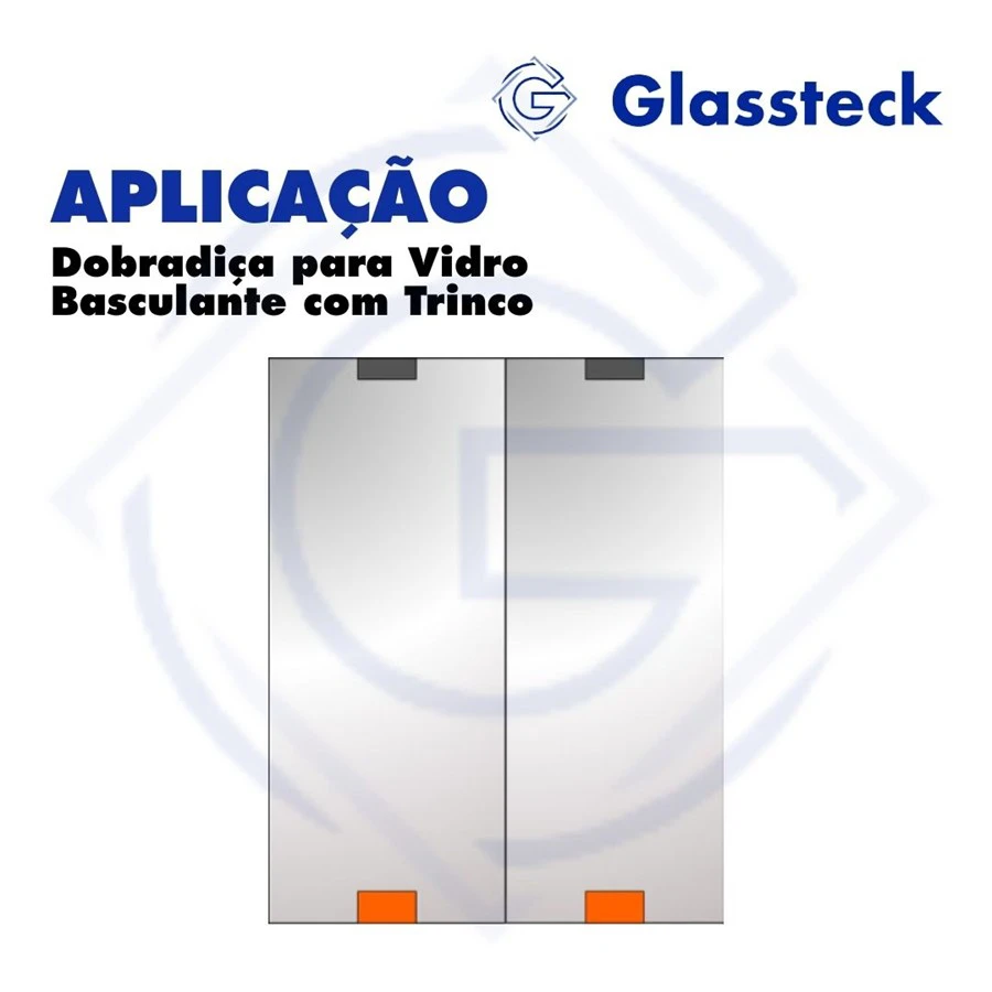 Dobradiça para Vidro Basculante com Trinco -2