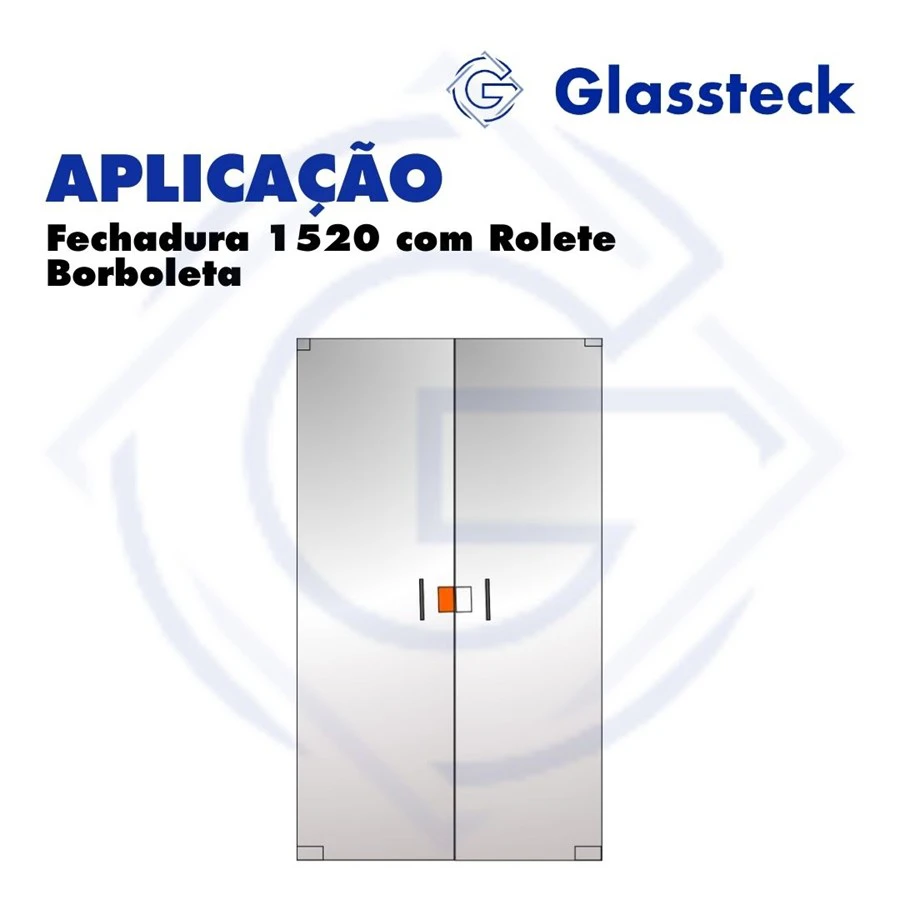 Fechadura 1520 com Rolete Borboleta -2