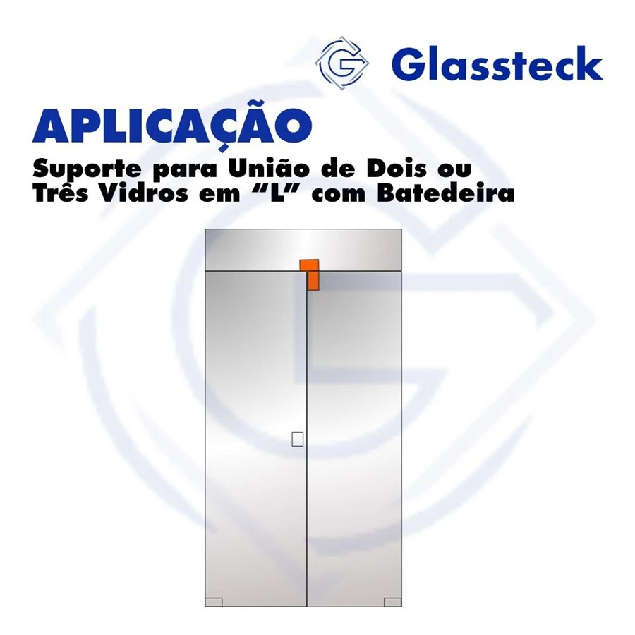 Suporte para União de Dois ou Três Vidros em “L” com Batedeira -2