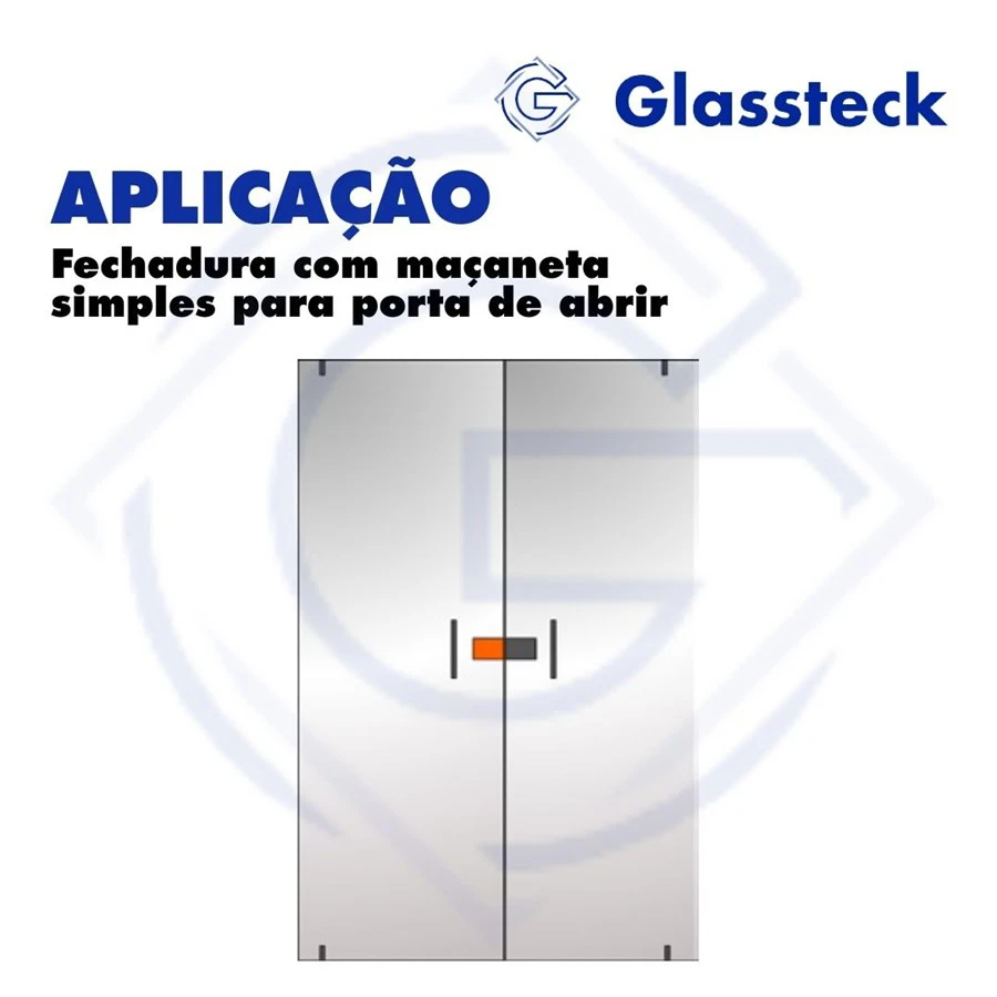 Fechadura com maçaneta simples para porta de abrir -2