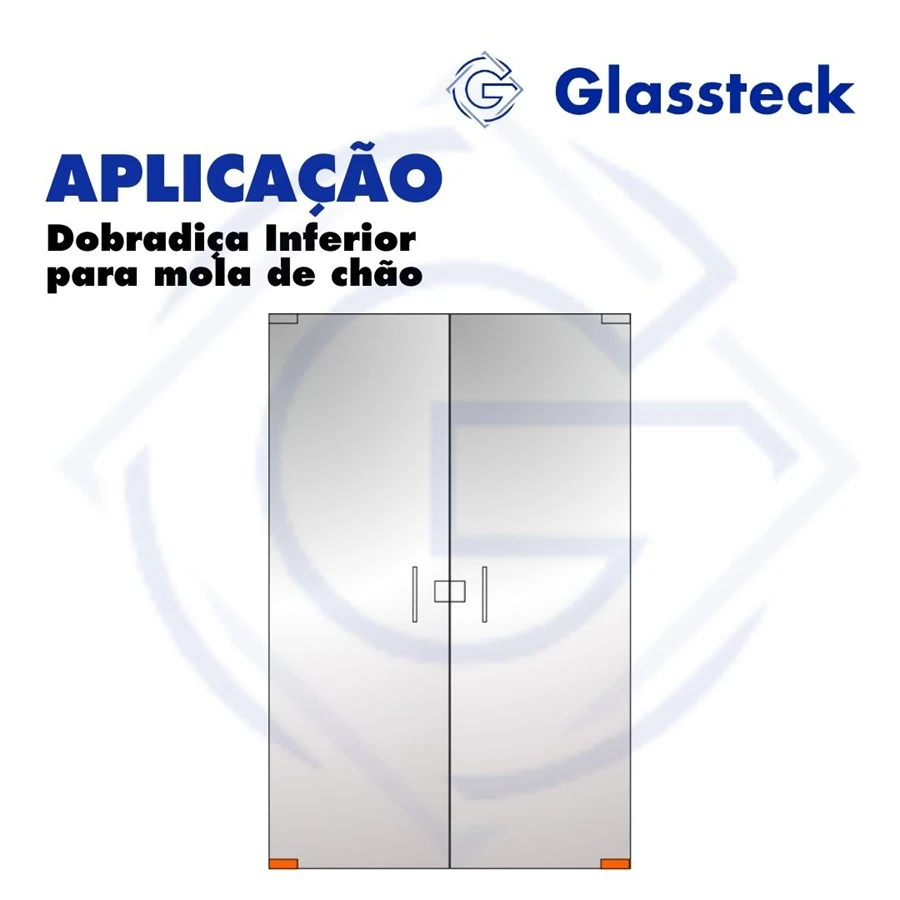 Dobradiça Inferior para mola de chão -2
