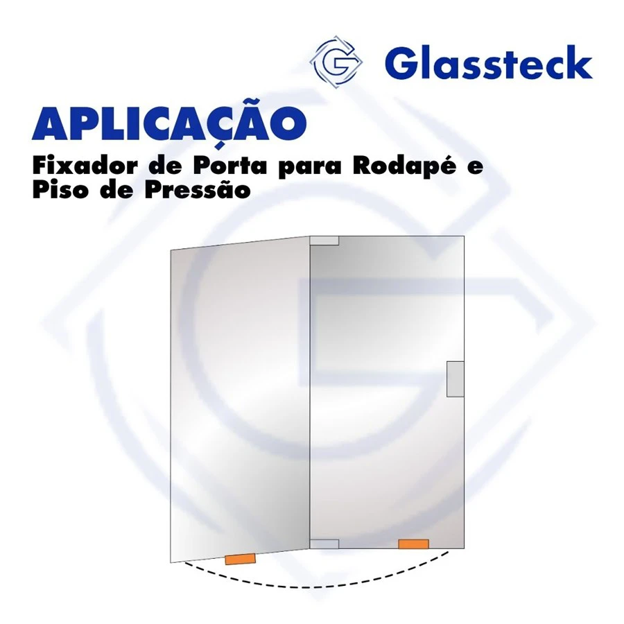 Fixador de Porta para Rodapé e Piso de Pressão -2