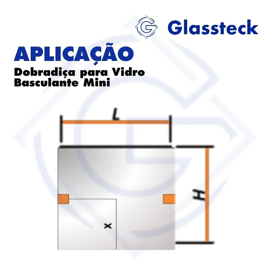 Dobradiça para Vidro Basculante Mini -2