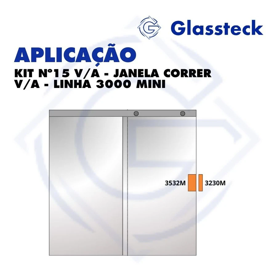 KIT Nº15 V/A - JANELA CORRER V/A - LINHA 3000 MINI -2
