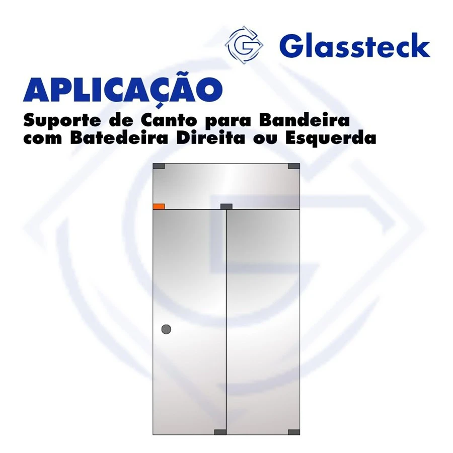 Suporte de Canto para Bandeira com Batedeira Direita ou Esquerda -2