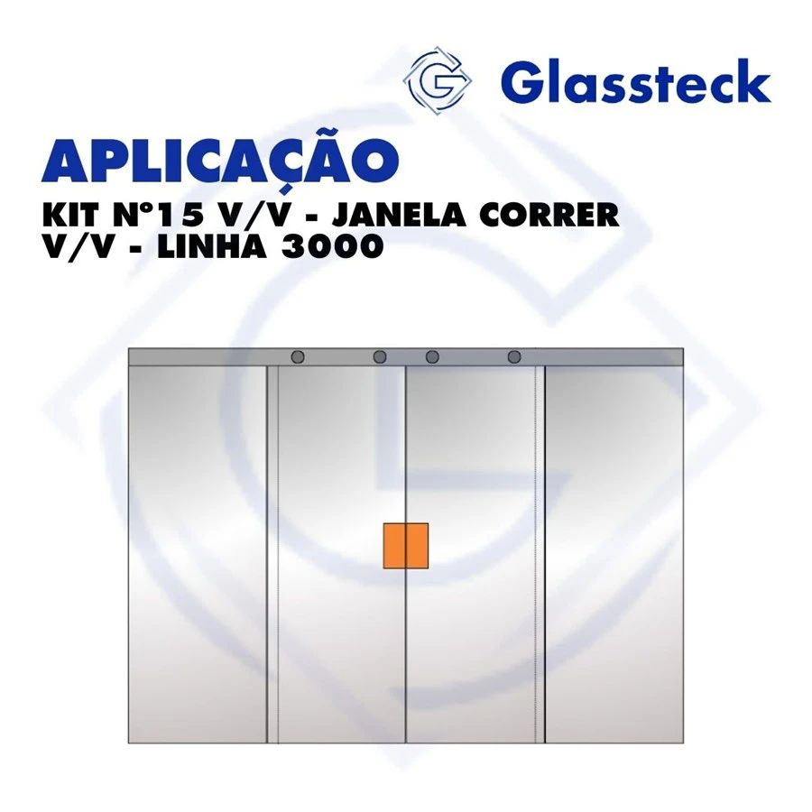KIT Nº15 V/V - JANELA CORRER V/V - LINHA 3000 -2