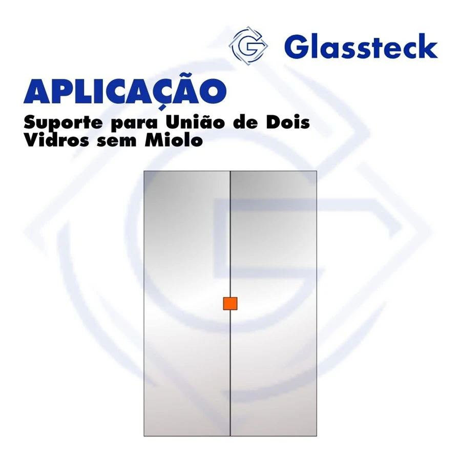 Suporte para União de Dois Vidros sem Miolo -2