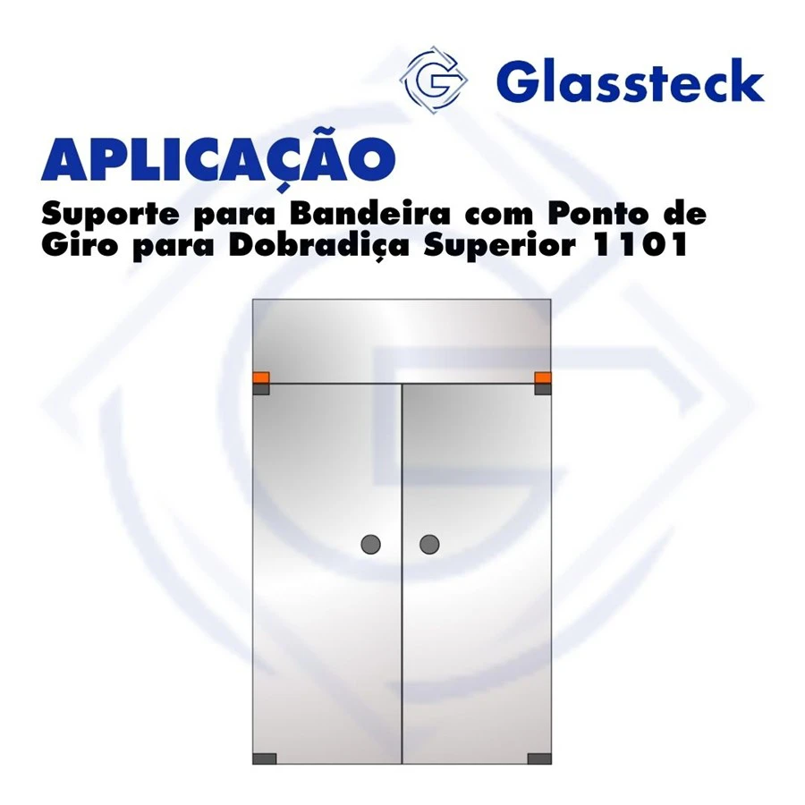Suporte para Bandeira com Ponto de Giro para Dobradiça Superior 1101 -2