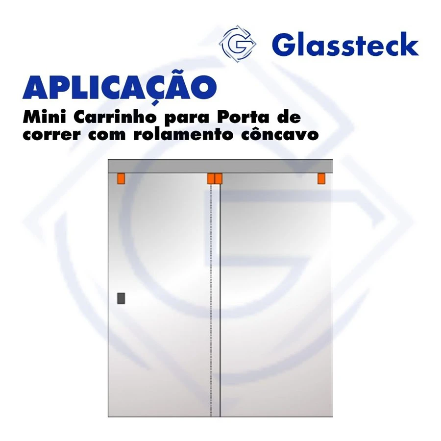 Mini Carrinho para Porta de correr com rolamento côncavo -2