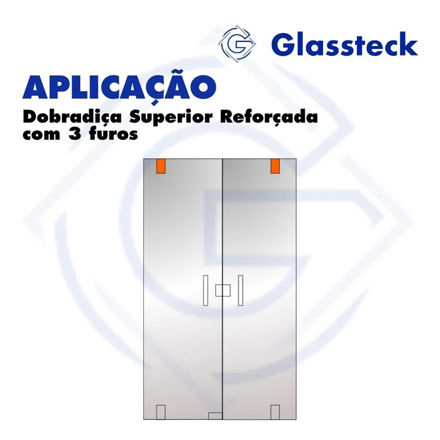 Dobradiça Superior Reforçada com 3 furos -2