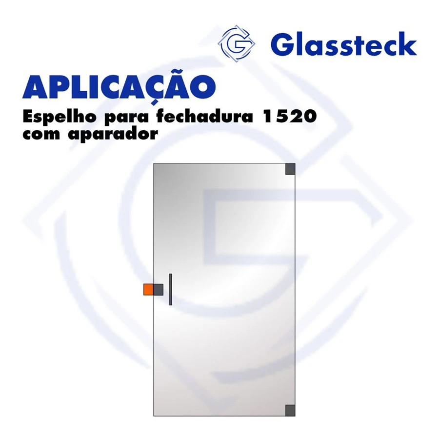 Espelho para fechadura 1520 com aparador -2