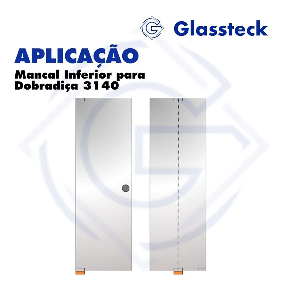 Mancal Inferior para Dobradiça 3140 -2