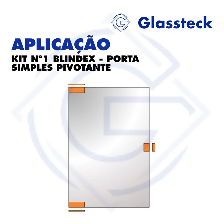 KIT Nº1 BLINDEX - PORTA SIMPLES PIVOTANTE -2