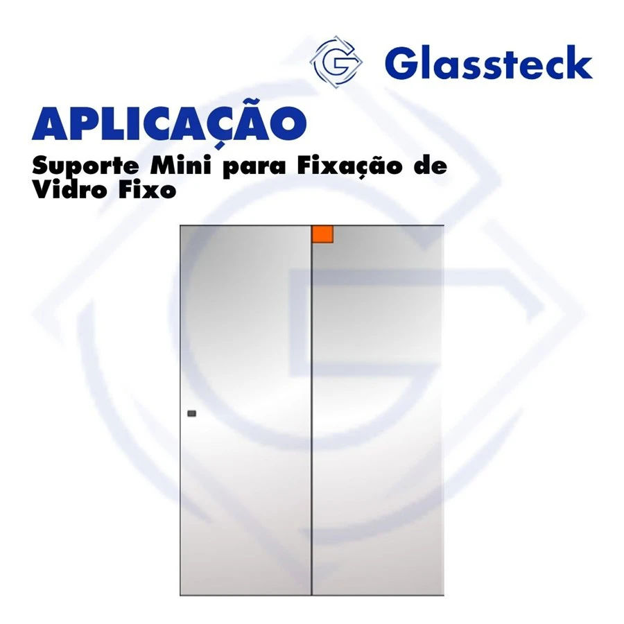 Suporte Mini para Fixação de Vidro Fixo -2