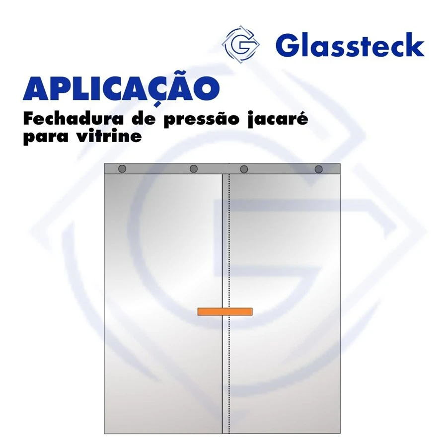Fechadura de pressão jacaré para vitrine -2