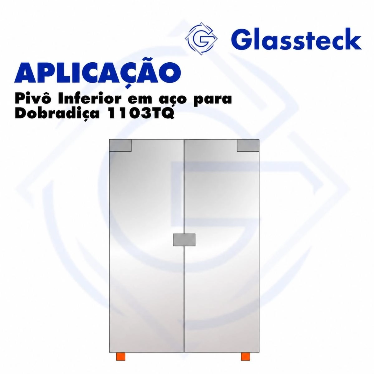 Pivô Inferior em aço para Dobradiça 1103TQ -2