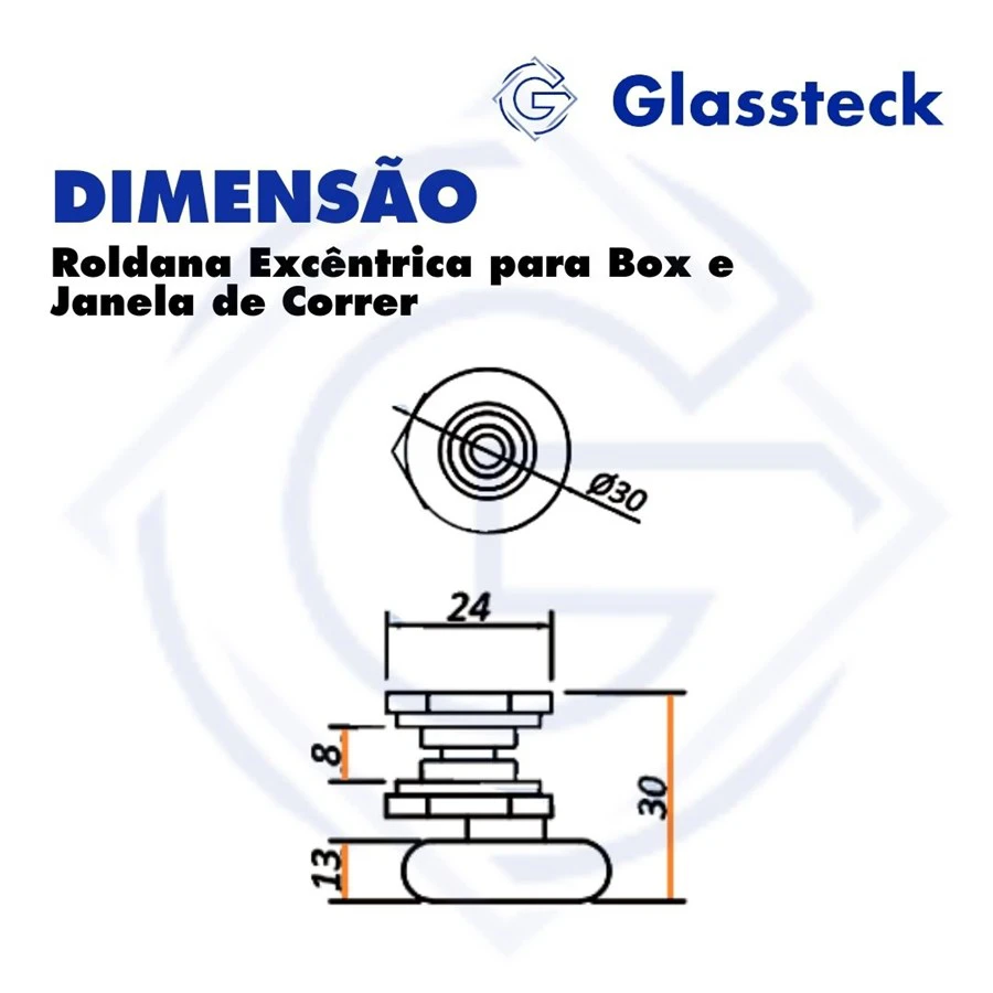 Roldana Excêntrica para Box e Janela de Correr -2