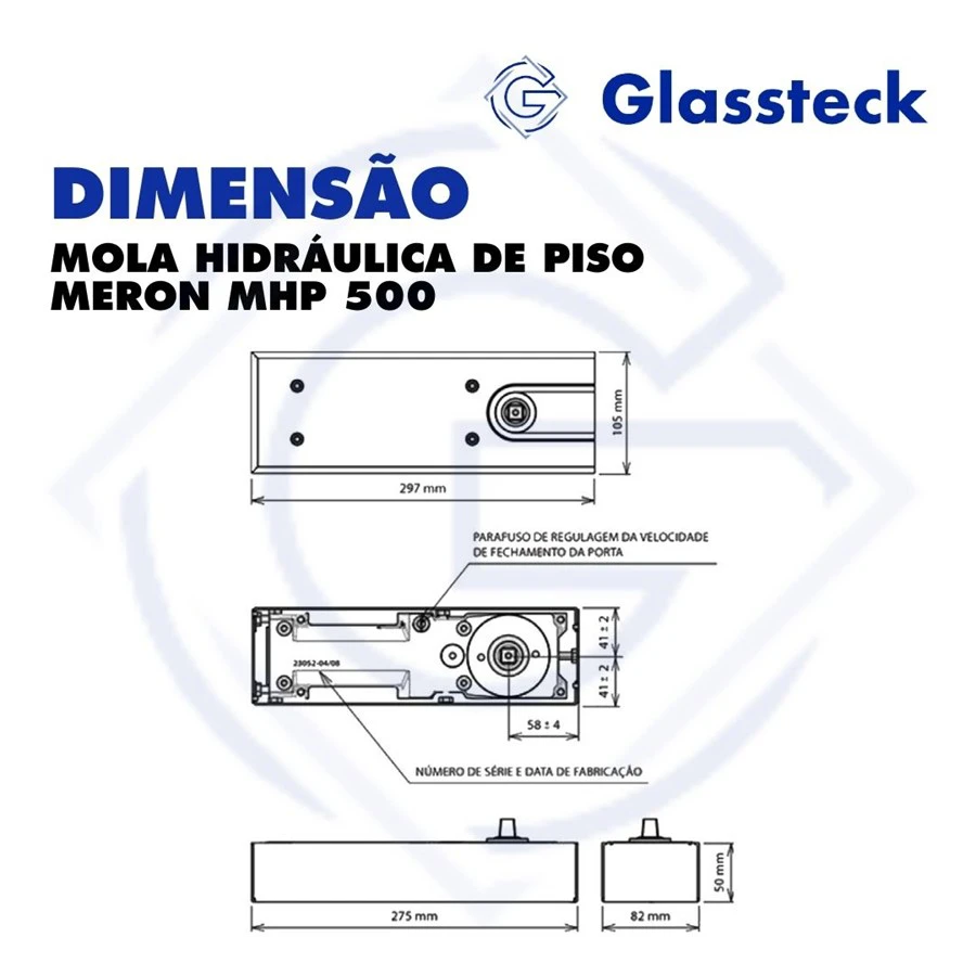 MOLA HIDRÁULICA DE PISO MERON MHP 500 -2