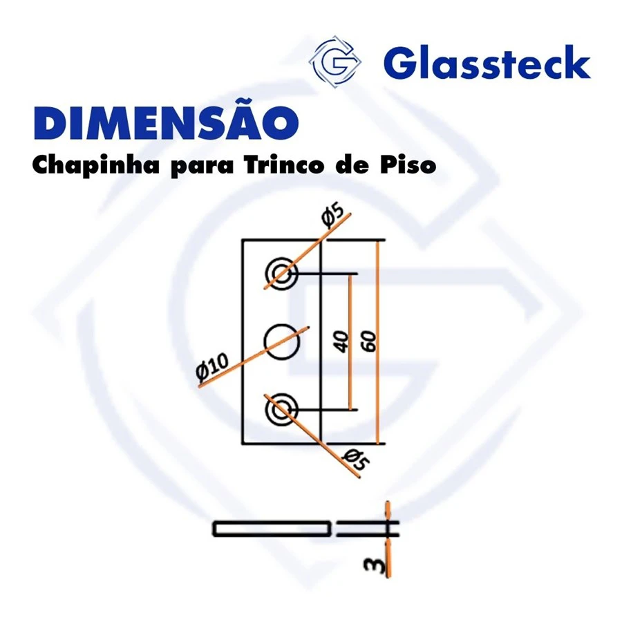 Chapinha para Trinco de Piso -2