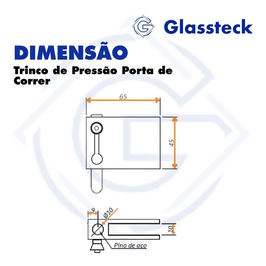 Trinco de Pressão Porta de Correr -2