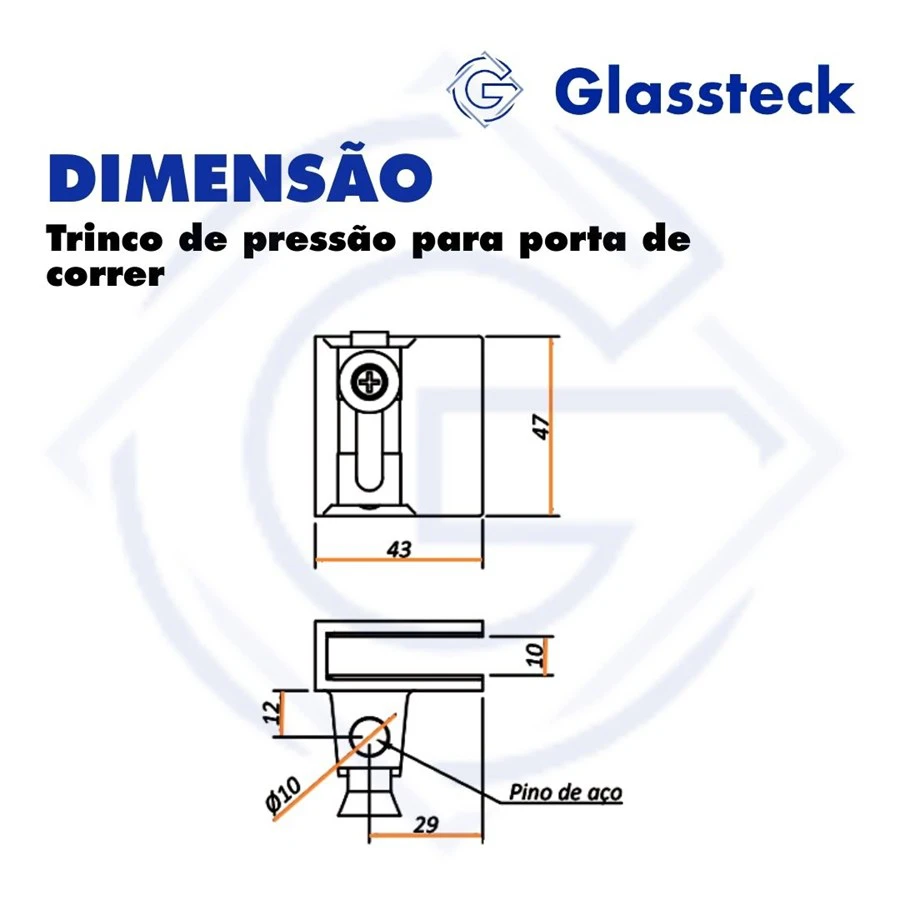 Trinco de pressão para porta de correr -2