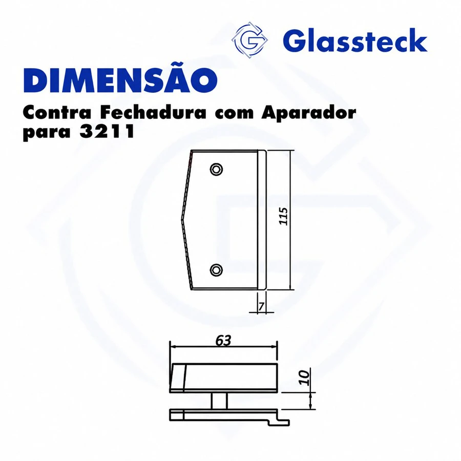 Contra Fechadura com Aparador para 3211 -2