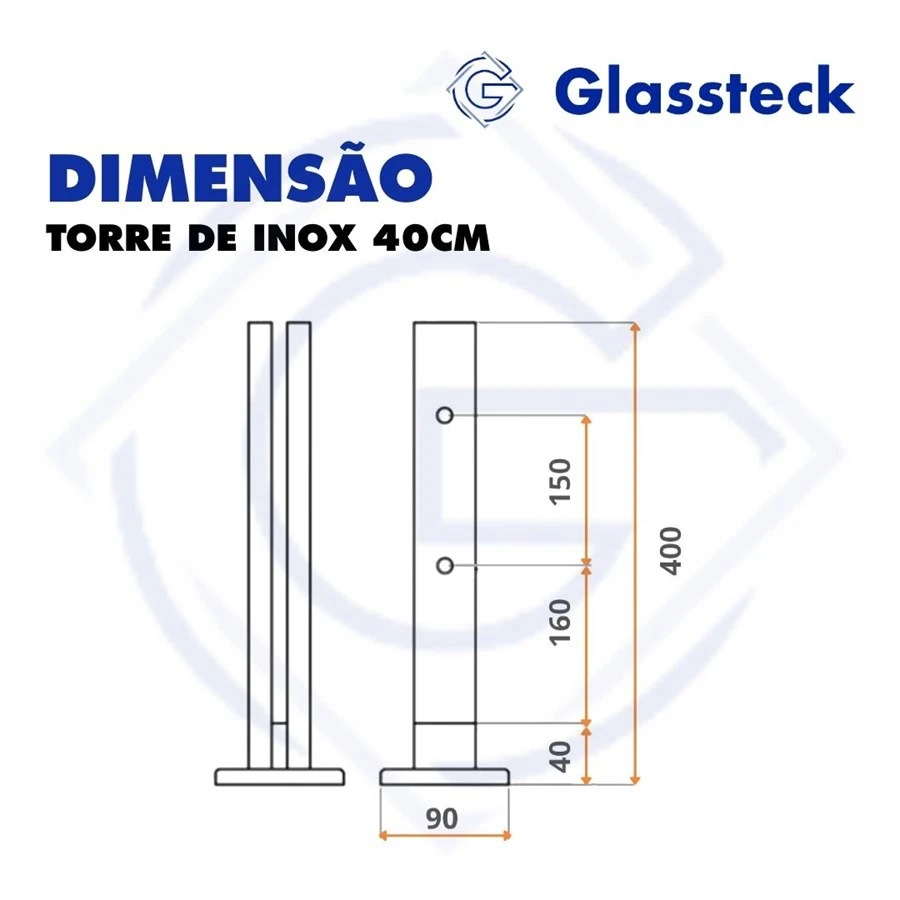 TORRE DE INOX 40CM -2