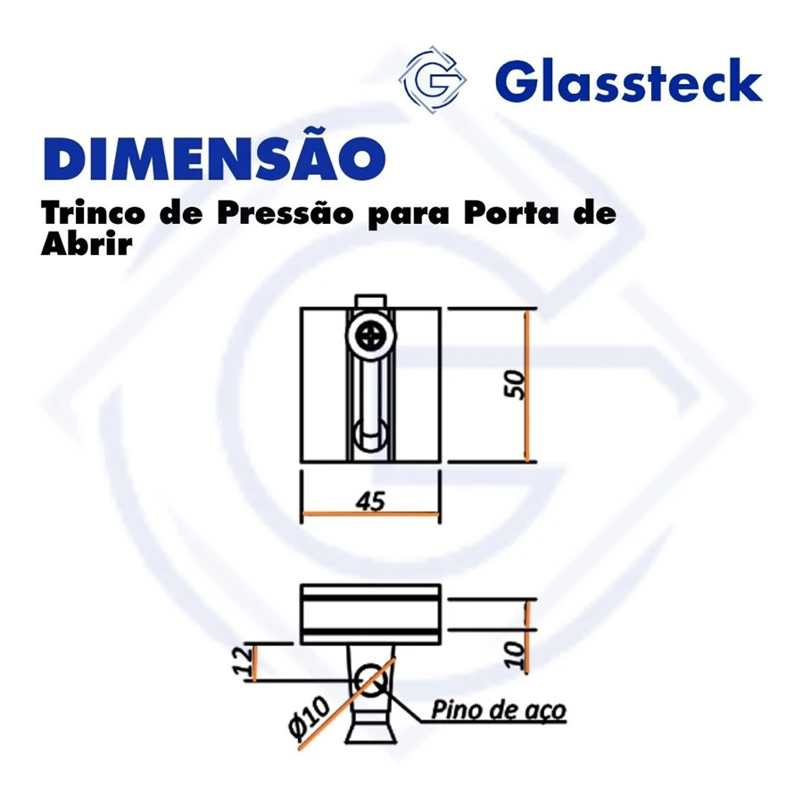 Trinco de Pressão para Porta de Abrir -2