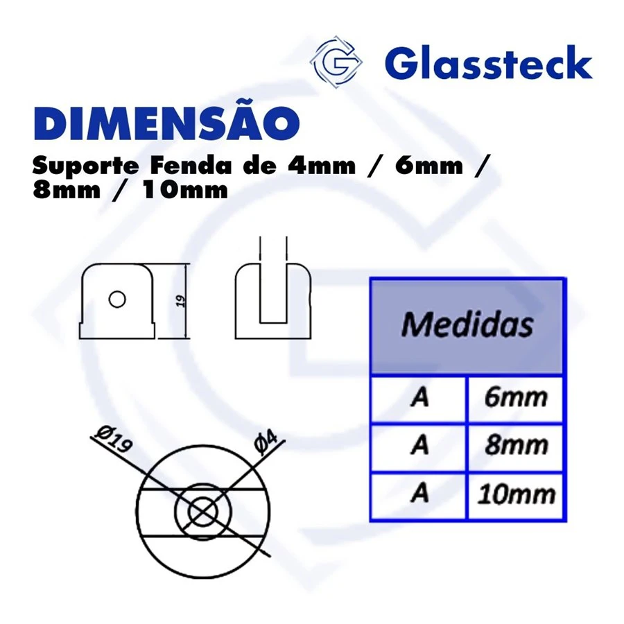 Suporte Fenda de 4mm / 6mm / 8mm / 10mm -2