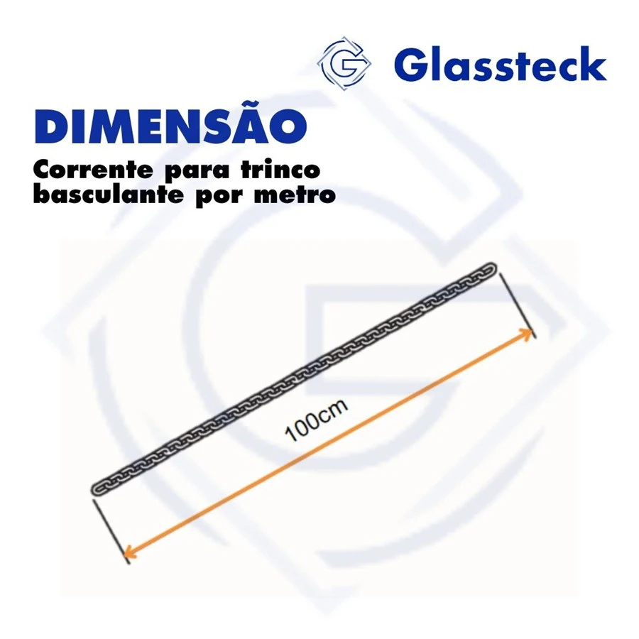 Corrente para trinco basculante por metro -2