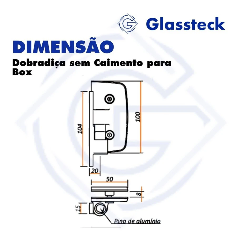 Dobradiça sem Caimento para Box -2