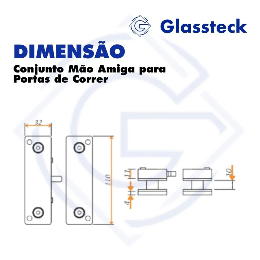 Conjunto Mão Amiga para Portas de Correr -2