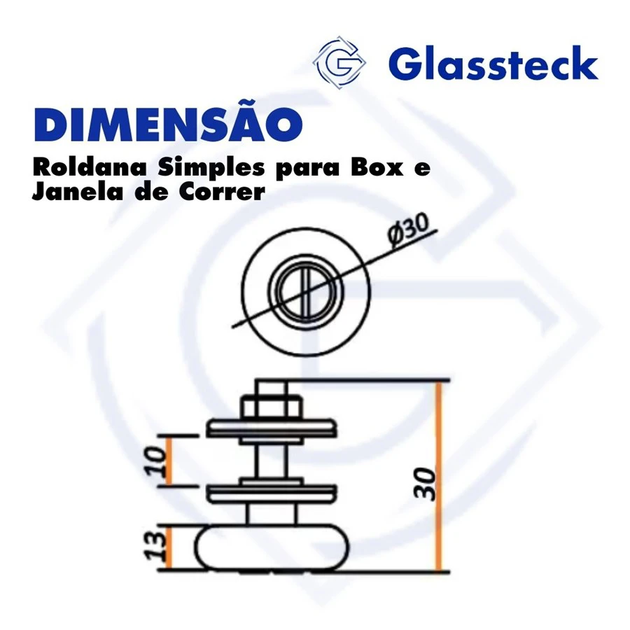 Roldana Simples para Box e Janela de Correr -2