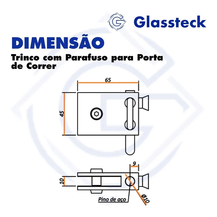 Trinco com Parafuso para Porta de Correr -2