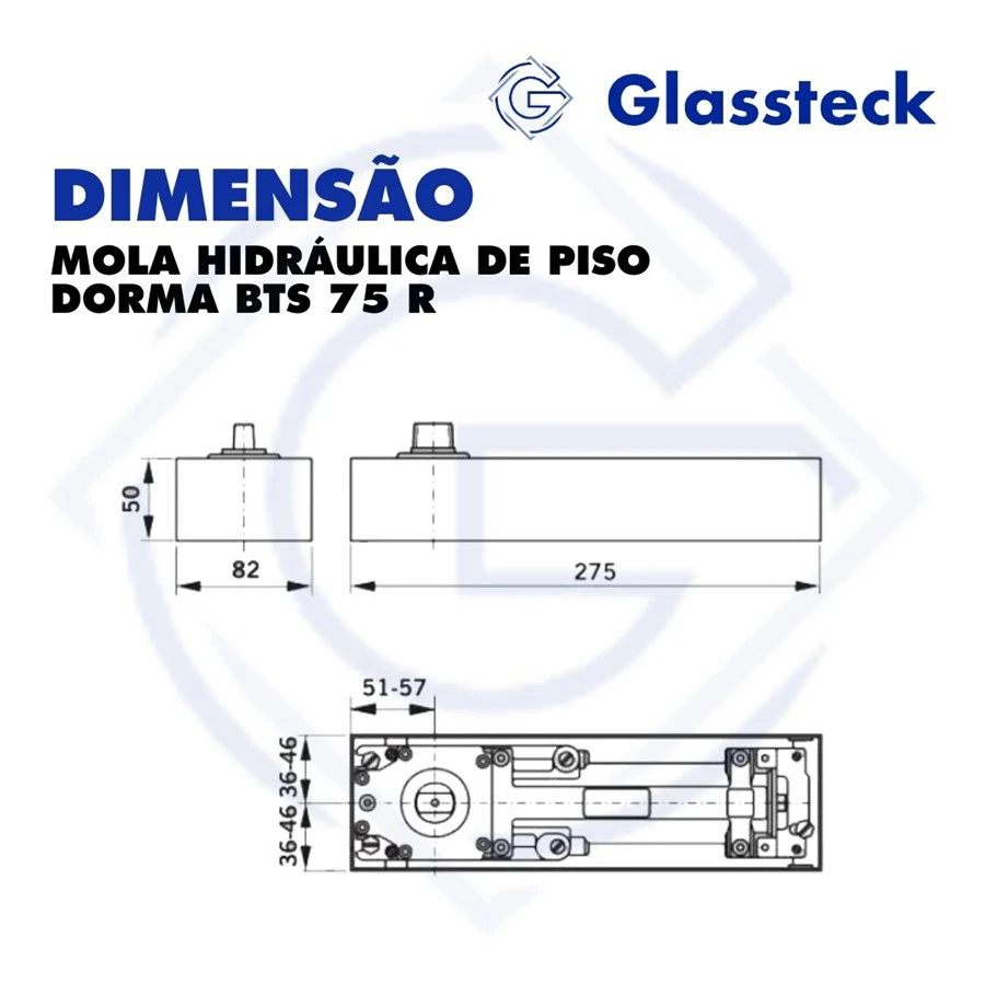 MOLA HIDRÁULICA DE PISO DORMA BTS 75 R -2