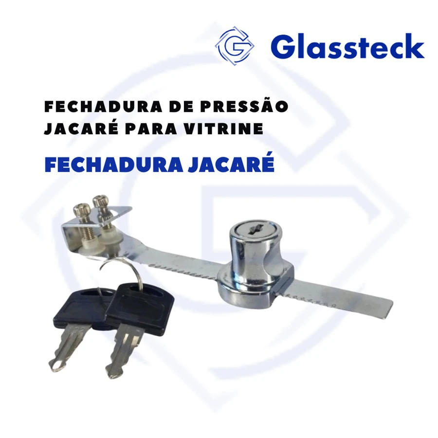 Fechadura de pressão jacaré para vitrine