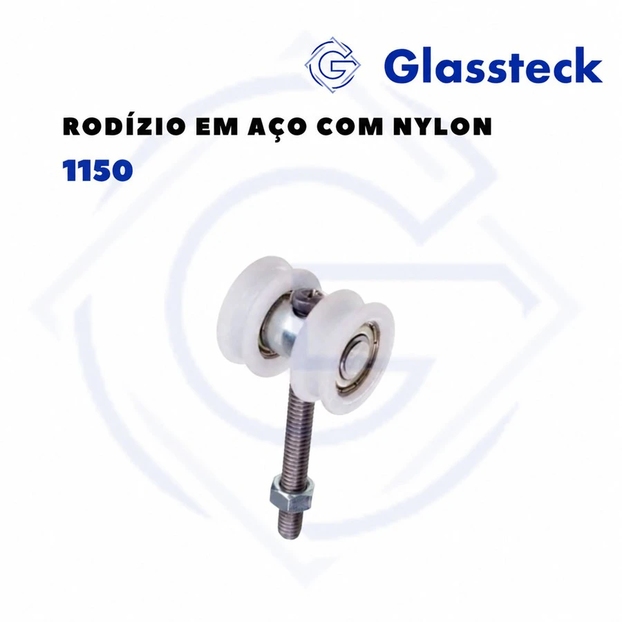 Rodízio em Aço com Nylon