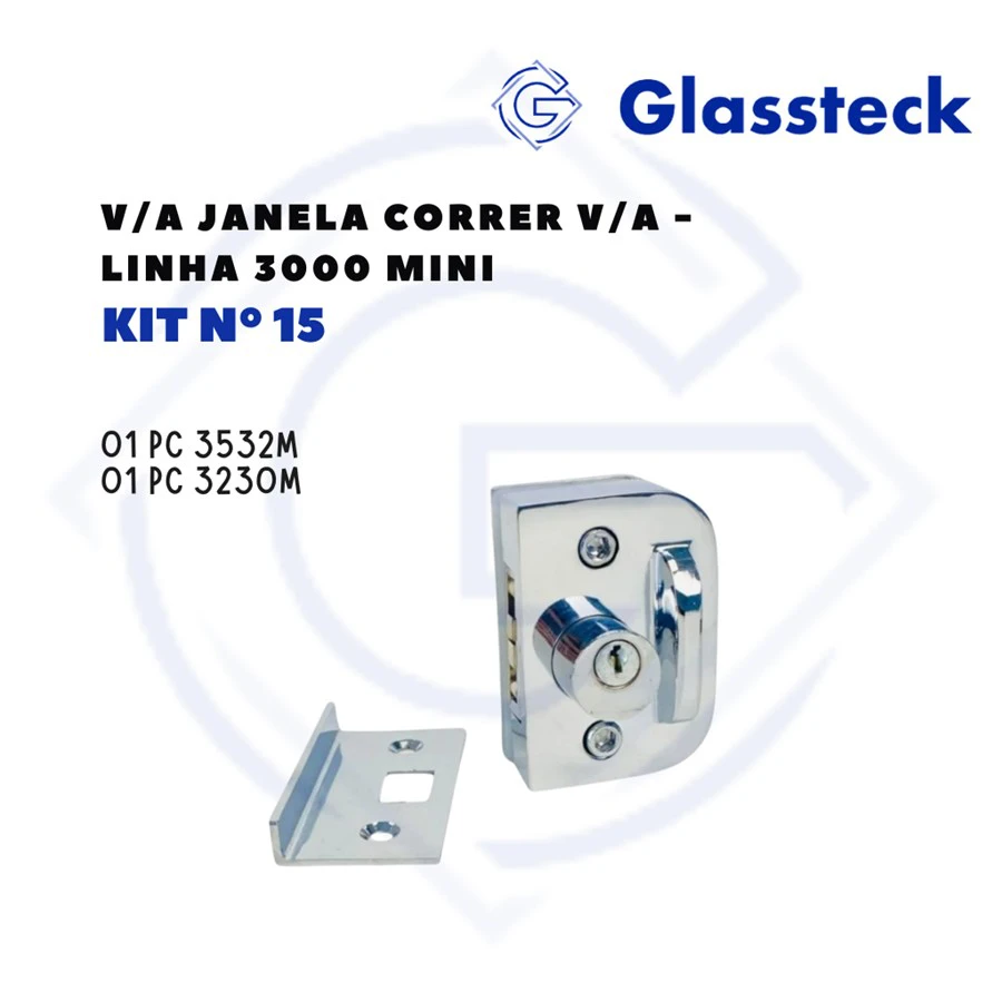 KIT Nº15 V/A - JANELA CORRER V/A - LINHA 3000 MINI