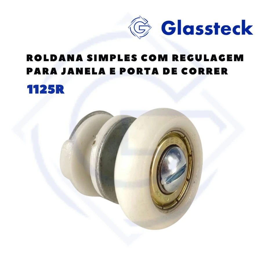 Roldana Simples com Regulagem para Janela e Porta de Correr