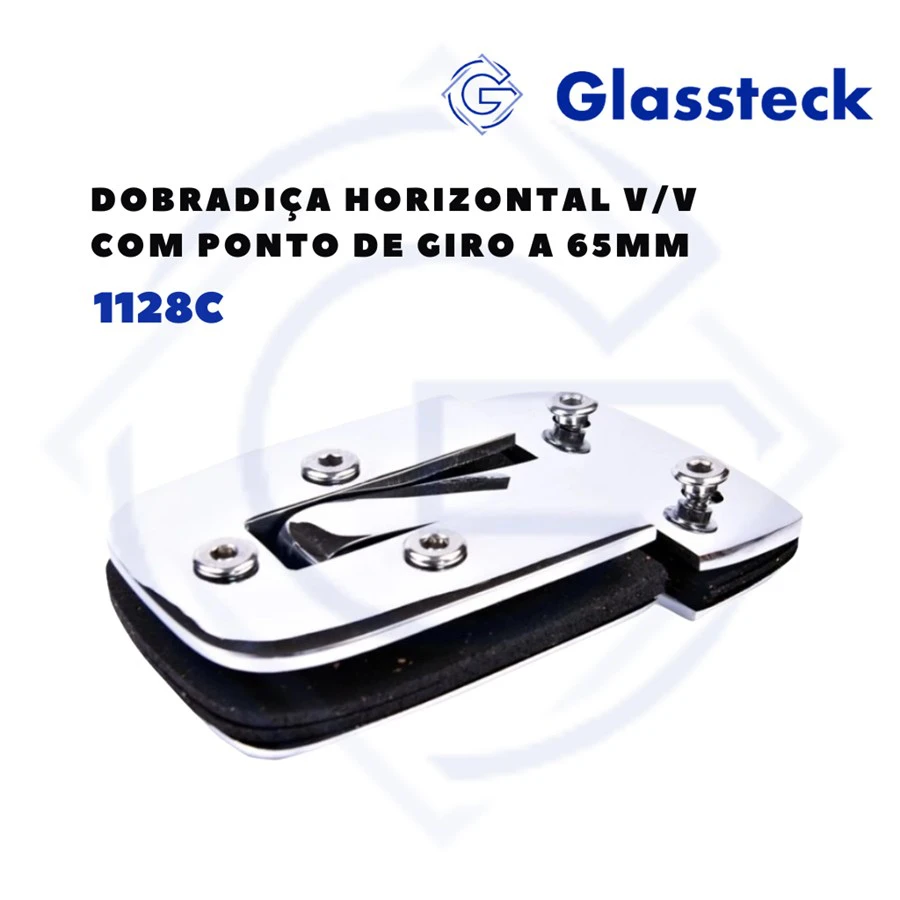 Dobradiça Horizontal V/V com Ponto de Giro a 65mm